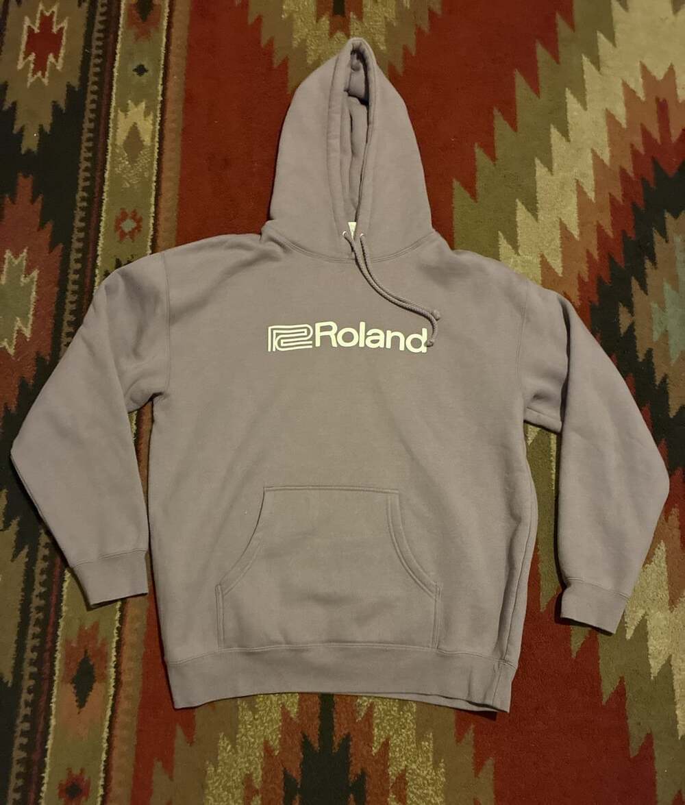 Roland Lifestyle Hoodie Size X-Large Purple Logo Sweatshirt